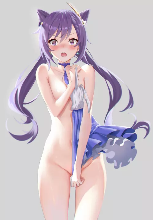 Walking on Keqing by black-winter-