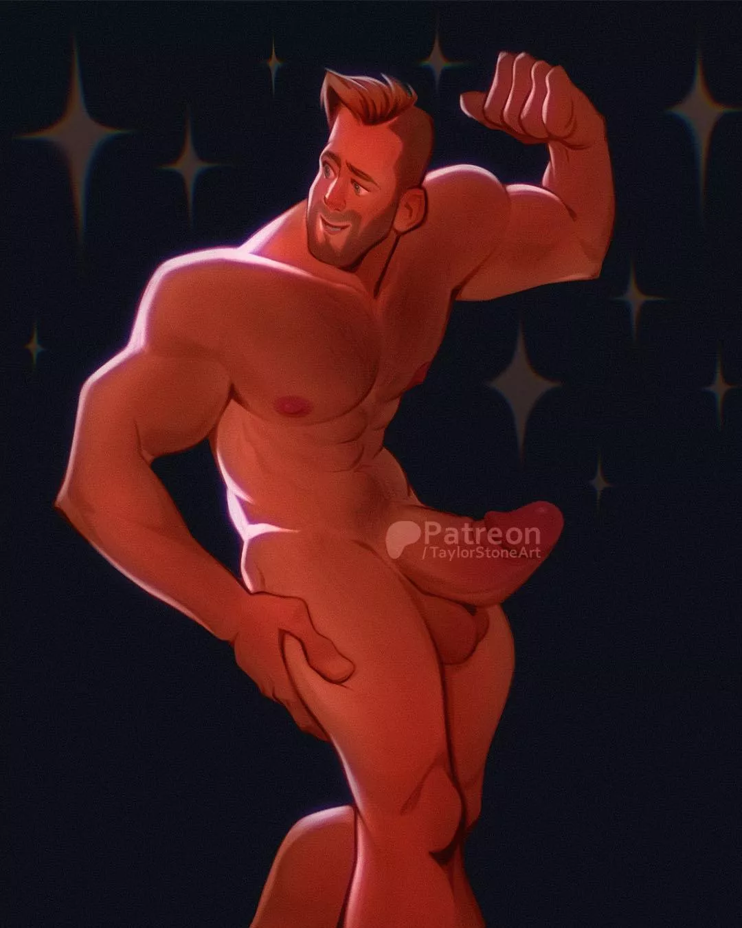 Flexing (Art by me @taylorstoneart) posted by TaylorStoneArt