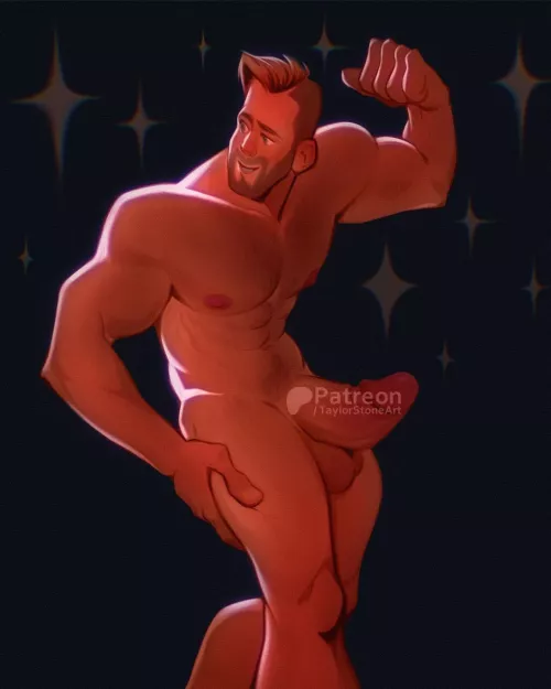 Flexing (Art by me @taylorstoneart) by TaylorStoneArt
