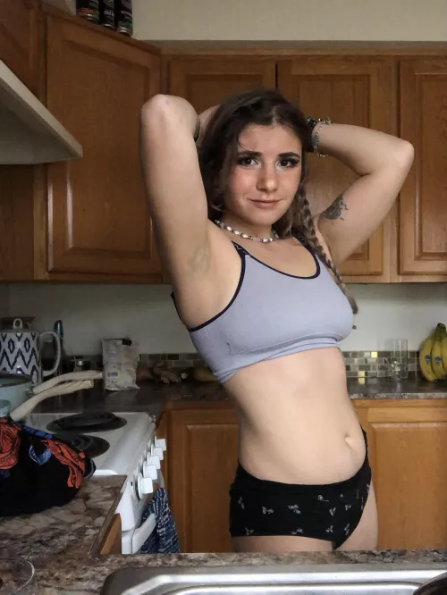 In my sweaty sports bra! by lil-athena