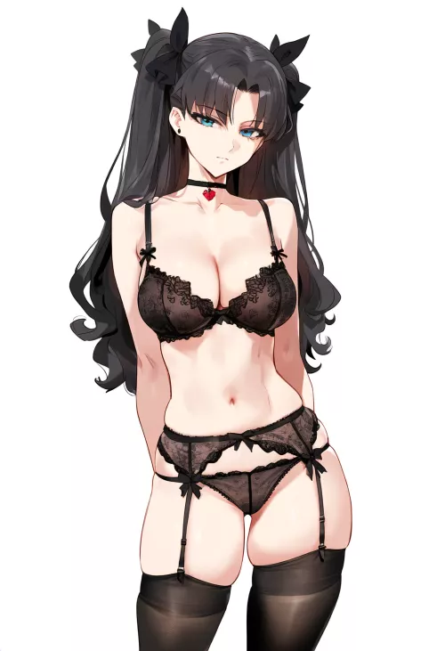 Lingerie Rin Tohsaka by CheetahSperm18