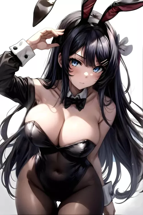 Mai Sakurajima's Oppai (Bunny Suit) [AI Art] by LeaguePlayful6325
