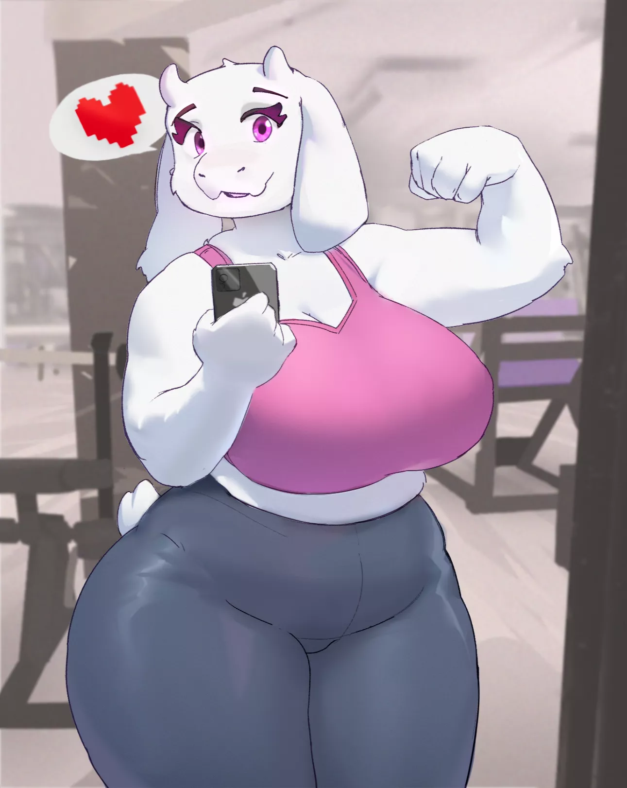 [OC] [Toriel] Her fist day at gym! posted by Ok-Ant-6540