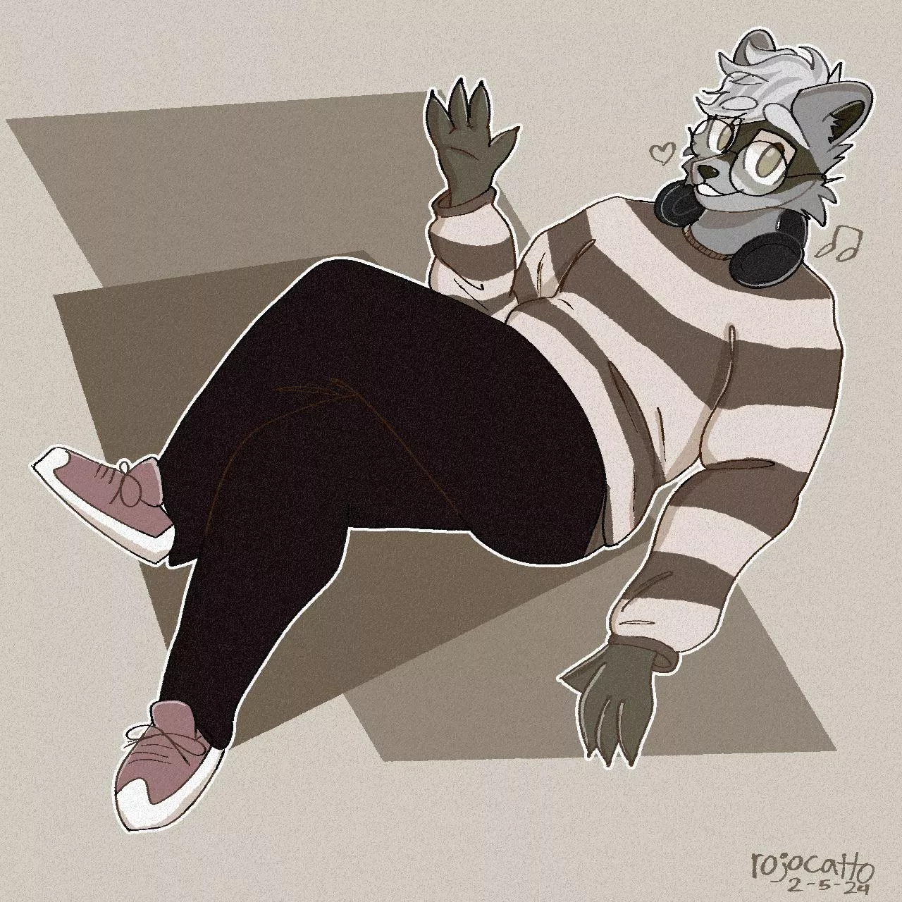 Raccoon boyo (my art) posted by RojoCatto