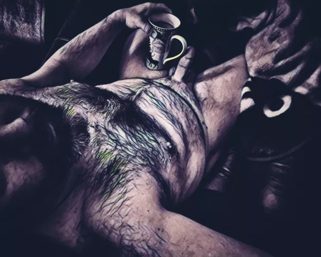 Stretching out this morning, enjoying the morning brew. by jsc_4_u