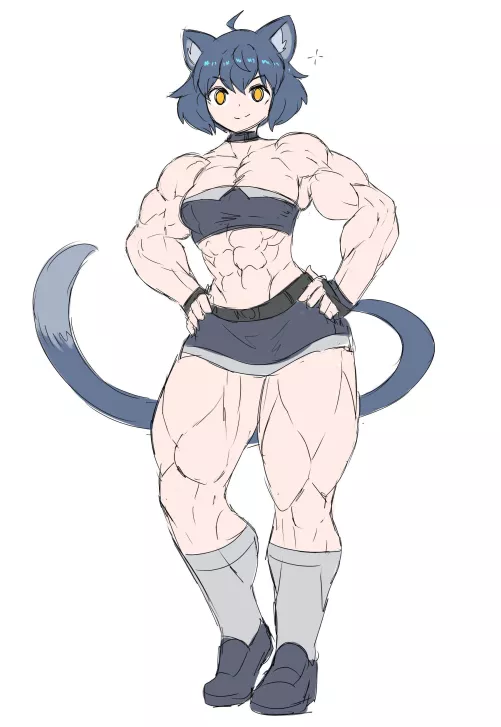 strong catgirl [@Sheepepp] by TheTMoneyMan