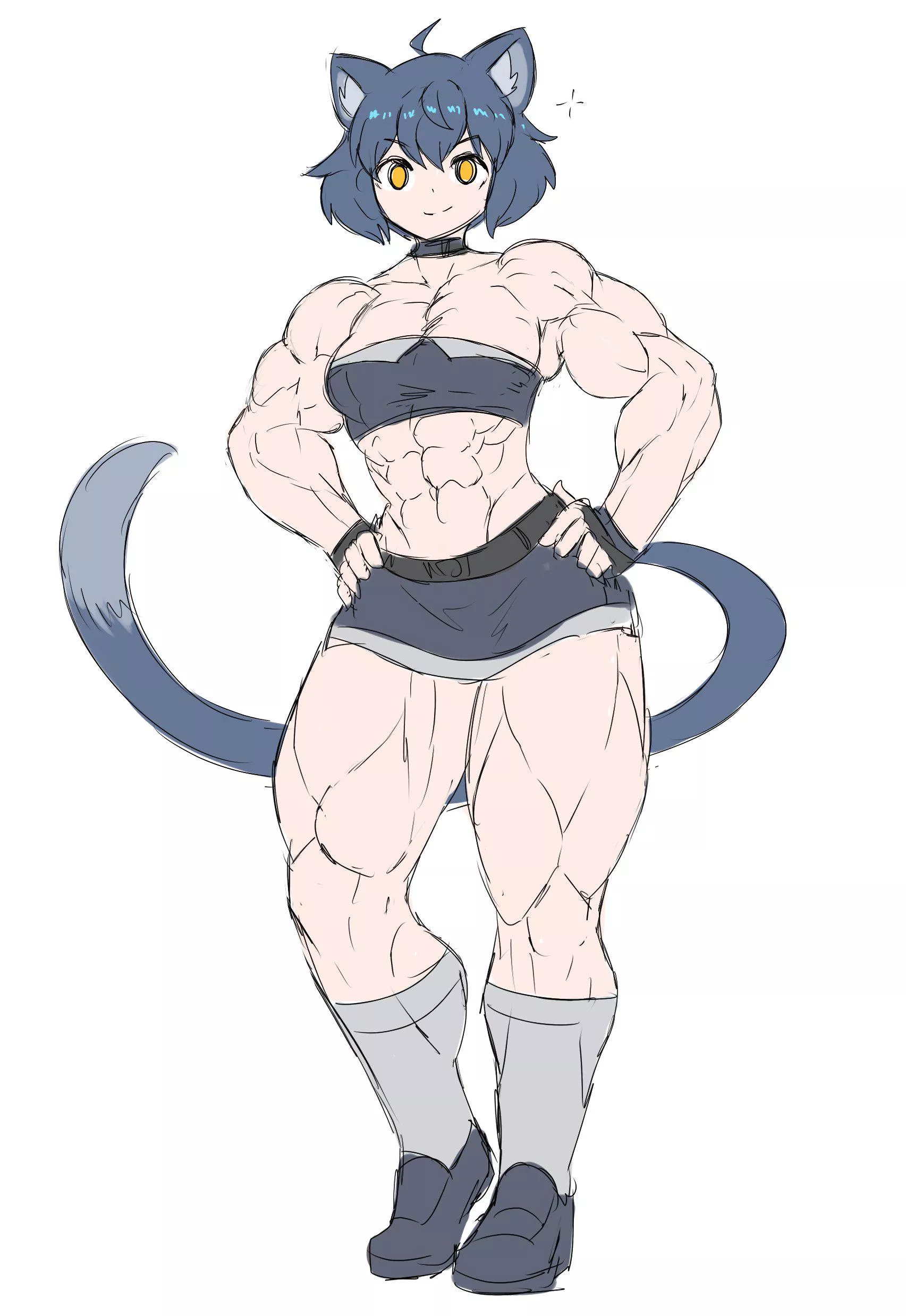 strong catgirl [@Sheepepp] posted by TheTMoneyMan