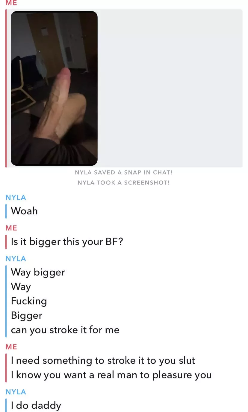 Wanna see if your girl can resist my huge cock? or will she be a slut like this girl. Dm me your GF snap/IG for loyalty test. posted by Dry_Addition8337