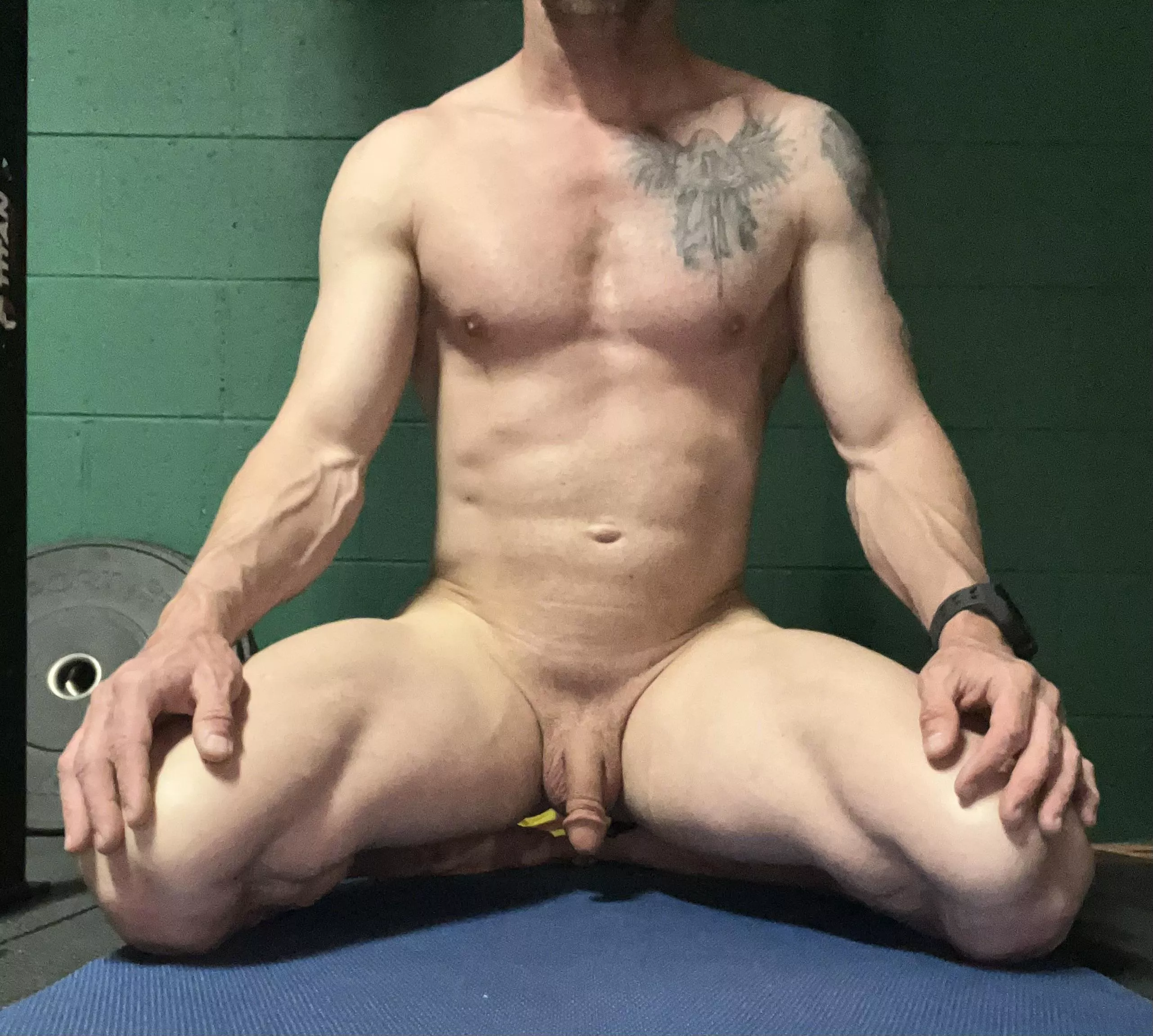 Warmup and mobility work before my squat workout (48)(M) posted by HornyNudist1975