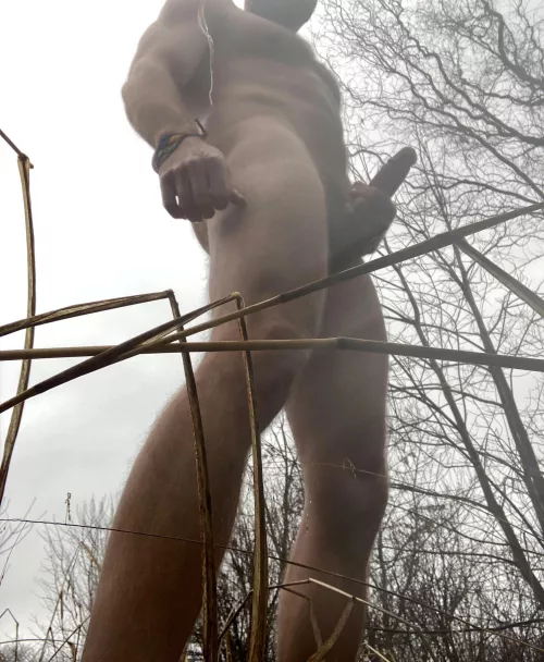 Who cares if the picture quality isn’t perfect. Now you know I’m just a regular and real wild man out in the woods 😈 by theeroticmonk