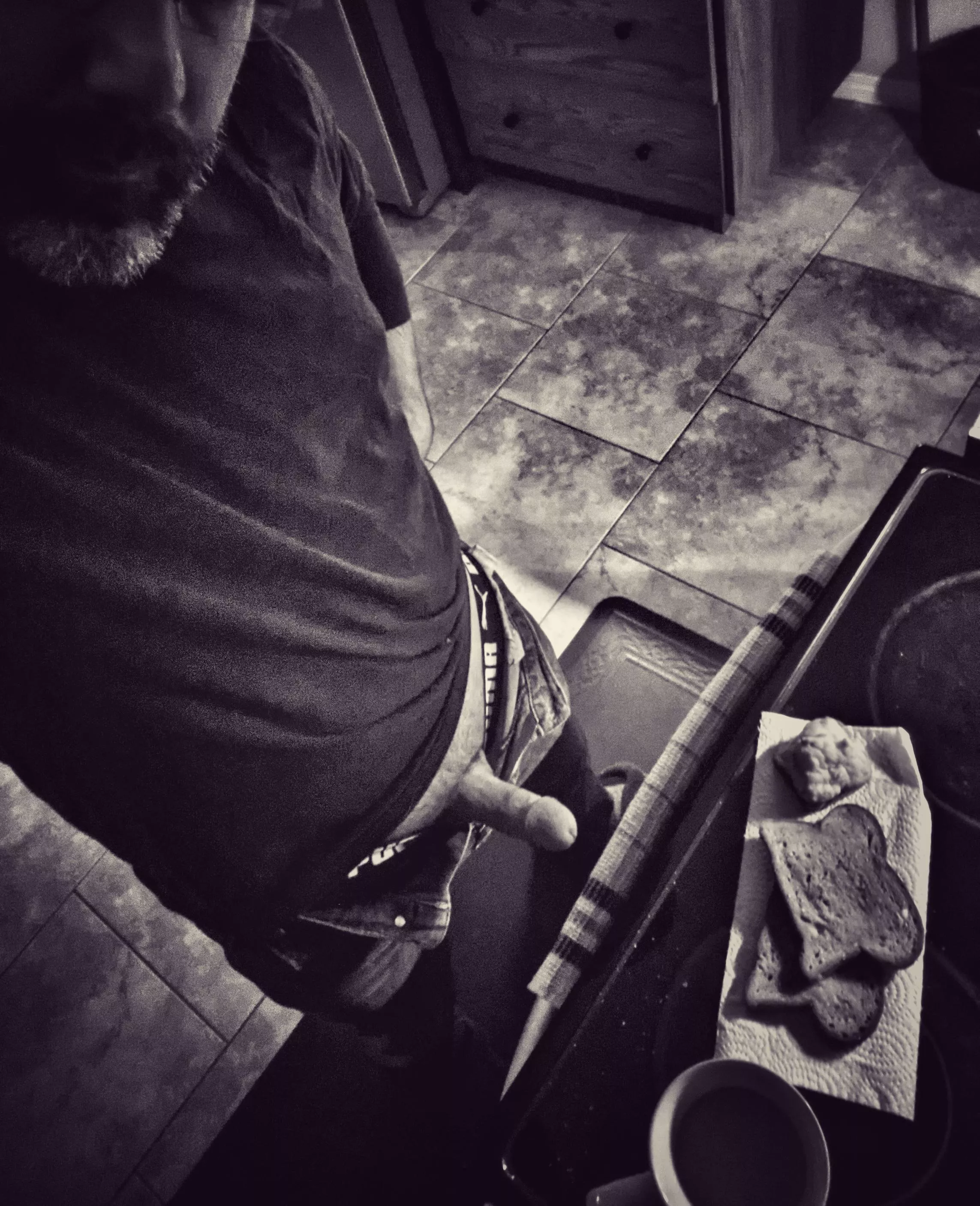 A little bit of grub, and a brew to get the day going. posted by jsc_4_u