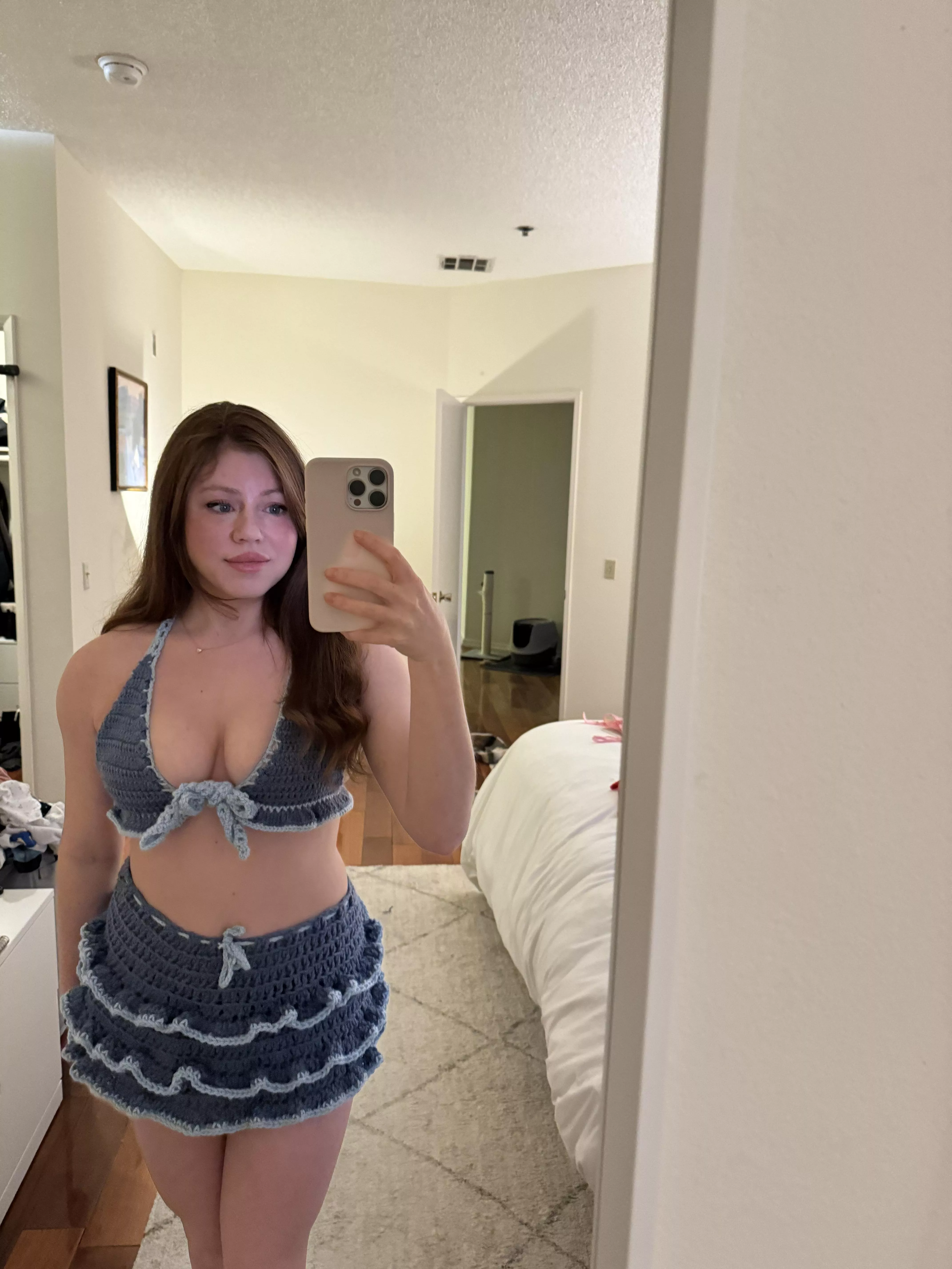 A little cleavage in a crochet top I made 😋 posted by PhDprincess_