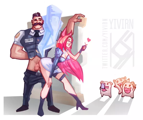 Braum and Ahri. (Yirvin) by Short-Ad224