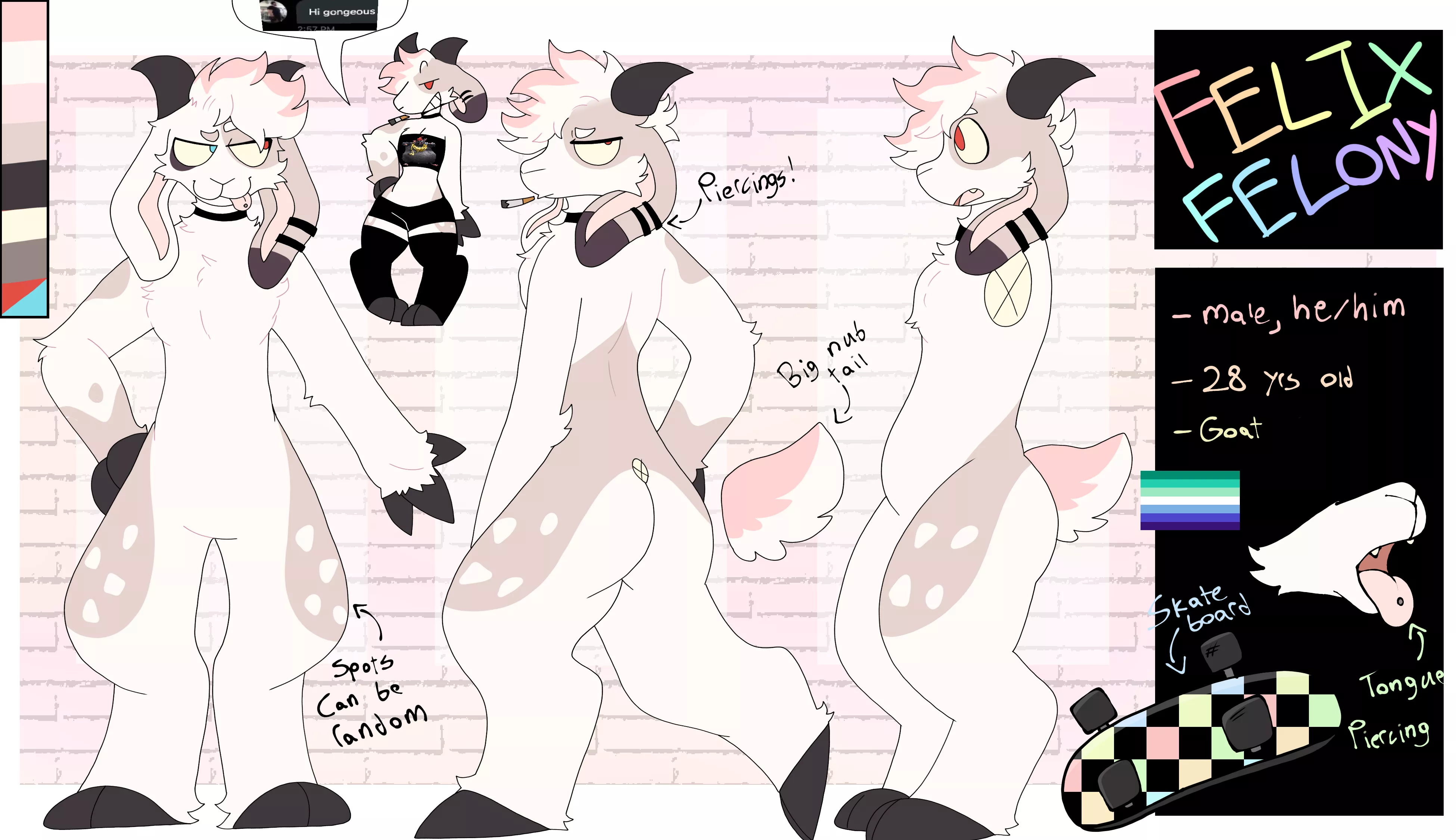 felix ref sheet i made posted by felonygoat
