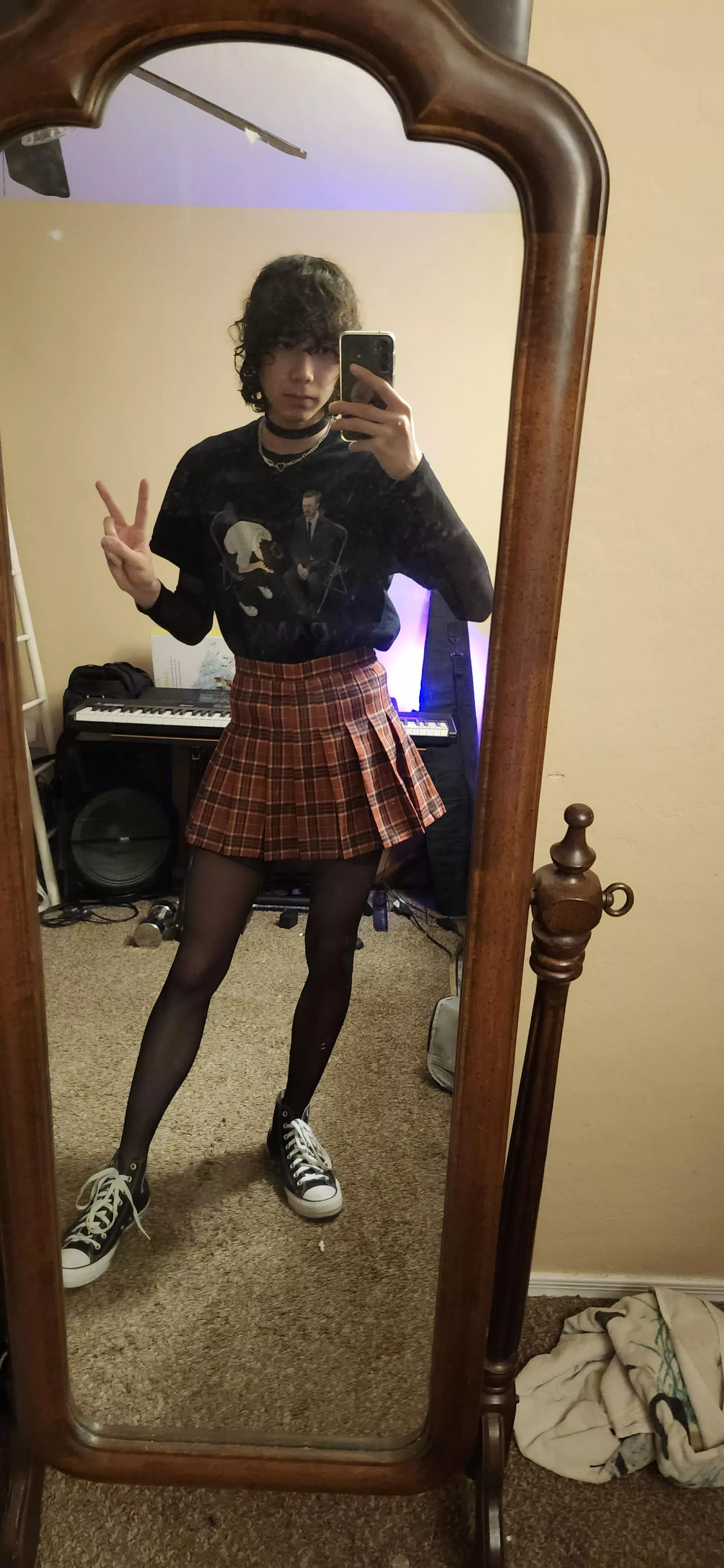 first time wearing stockings :3 posted by brxson582