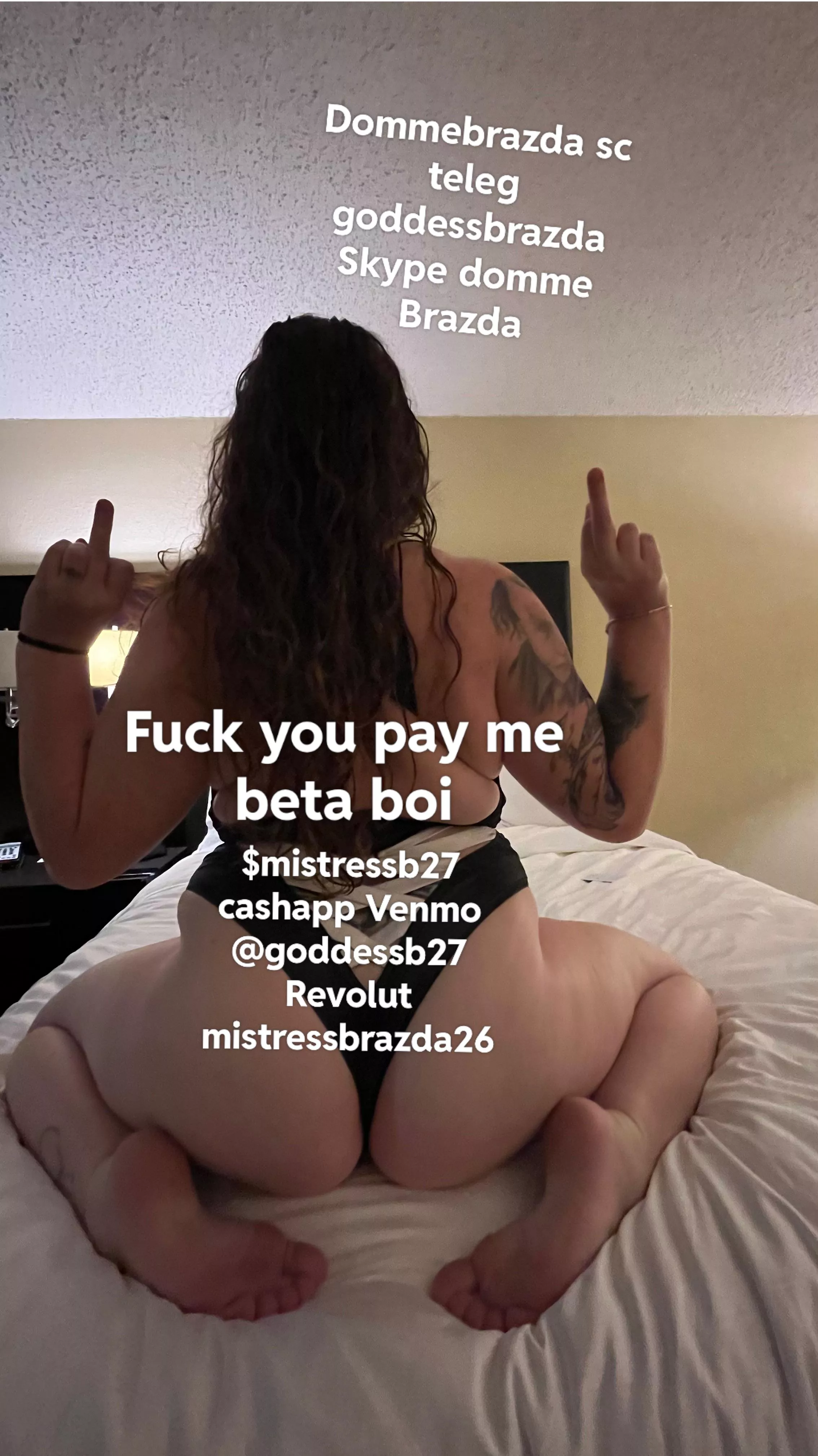 Fuck you pay me beta boi , submit to femdom findom posted by DaddyBrazda