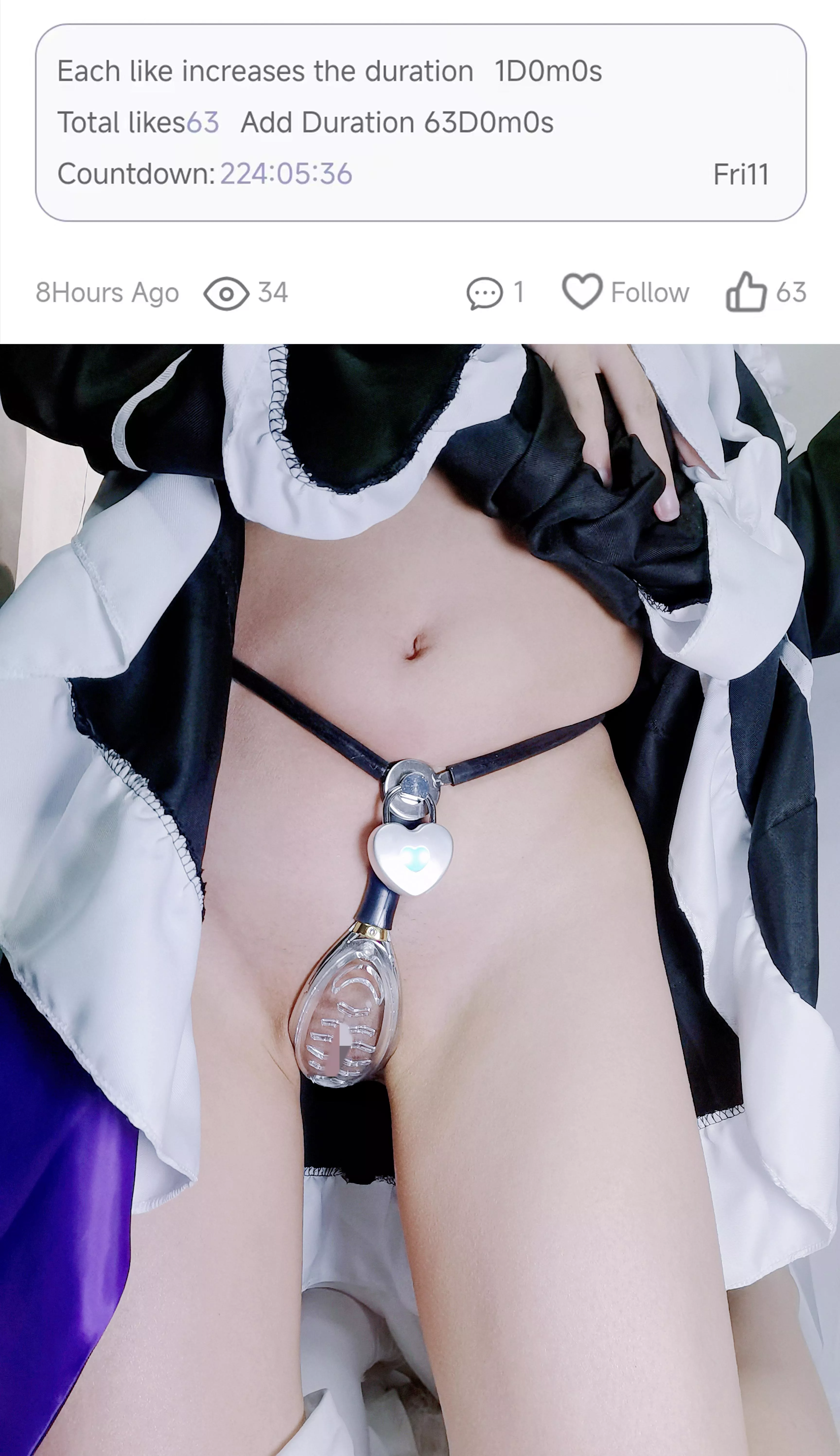 Giving a like can determine the duration of my lock posted by YokoNex