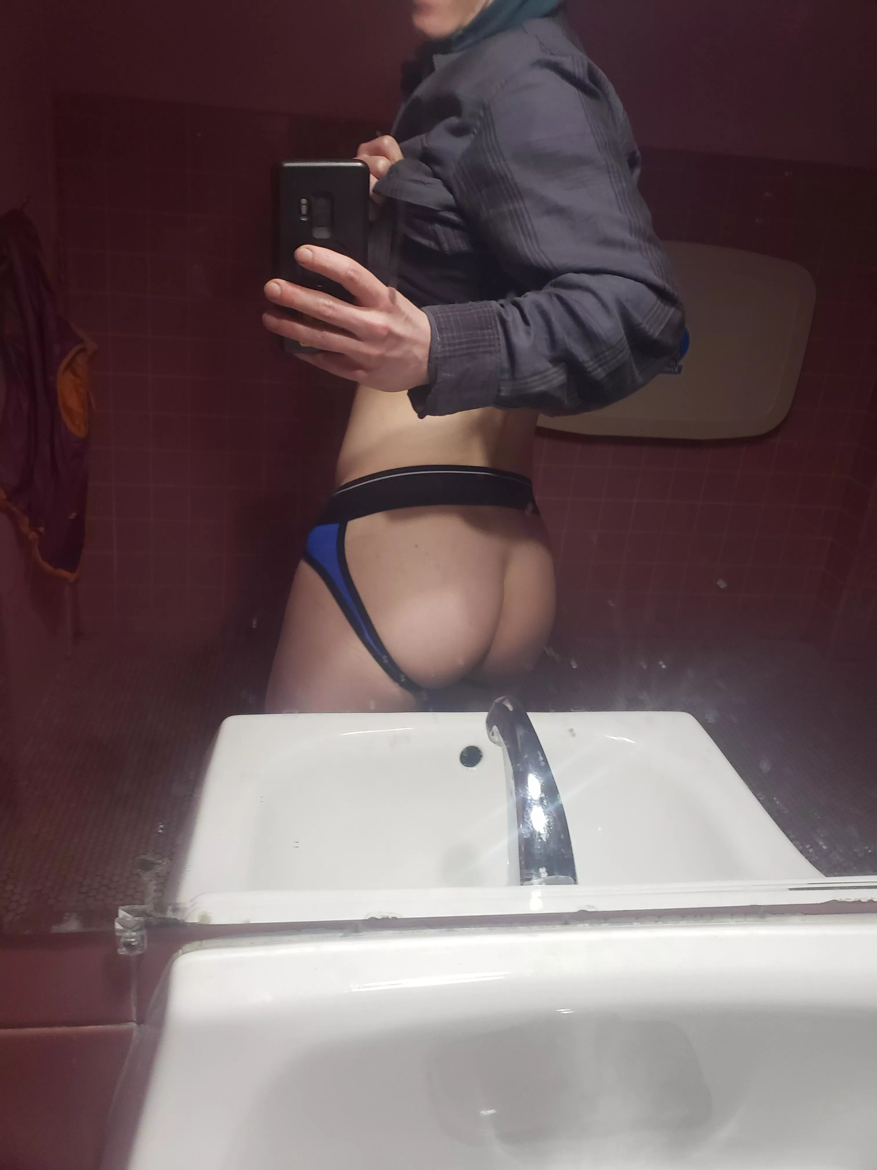 I love taking naughty pics in public restrooms posted by Whiskey-Ninja