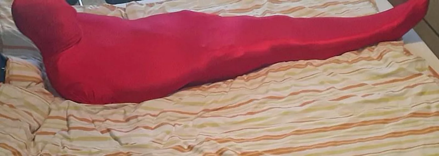 I turned my Zentai into a Spandex Sleeping Bag by Zentailove