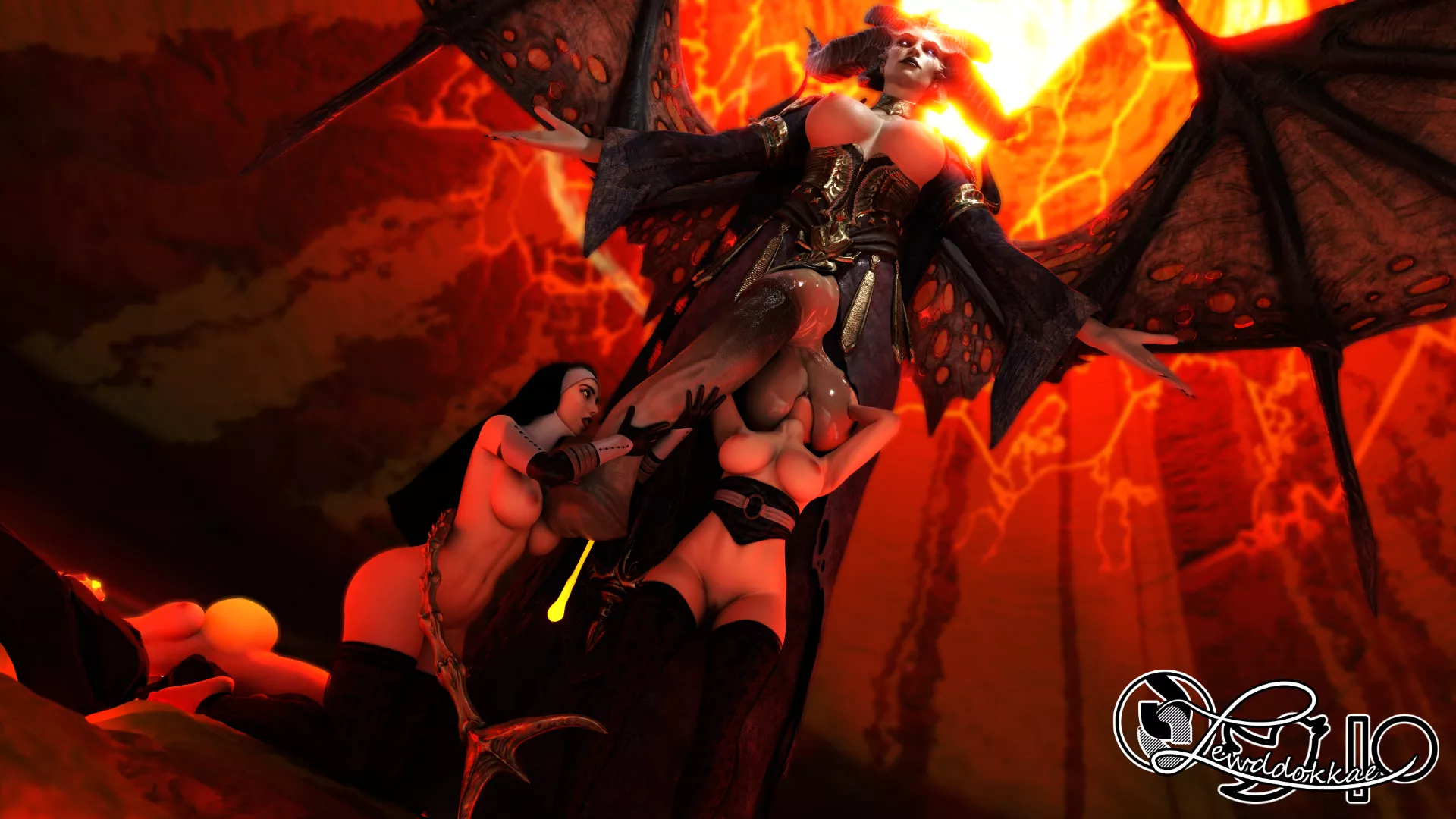 Lilith & Nuns (Lewddokkae) [Diablo IV] posted by Mxfyn