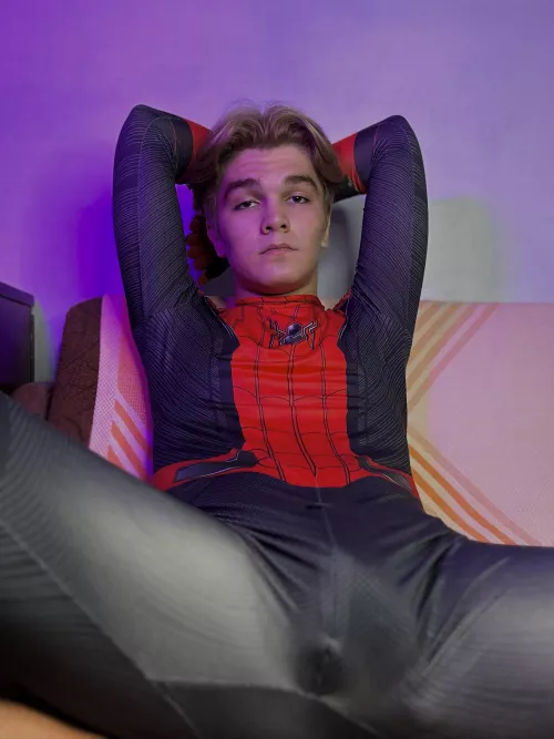 Spider-Man and his hidden web within hehe by MikkieGrayy