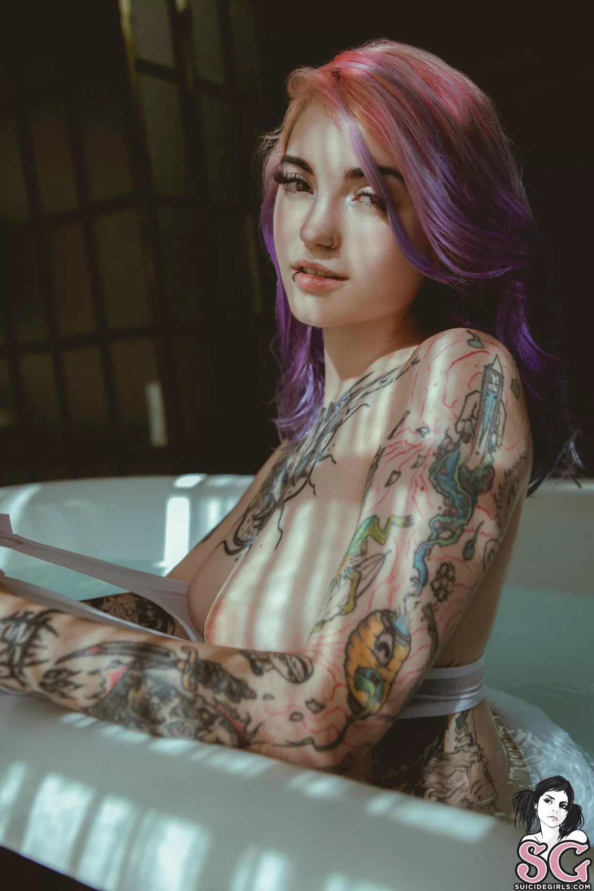 Though Light and Shadow 🖤 Model: Gloom posted by SuicideGirls