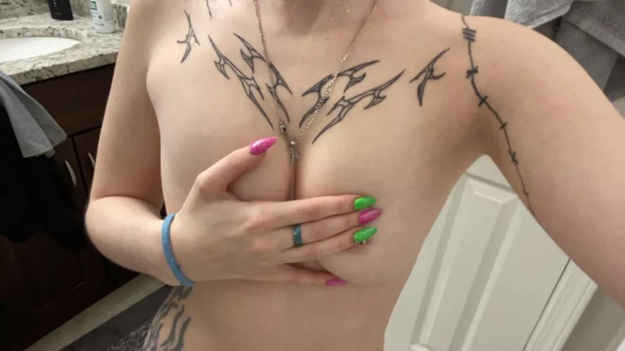 would be great if you could feel my tits. by Suggestion_Thick365