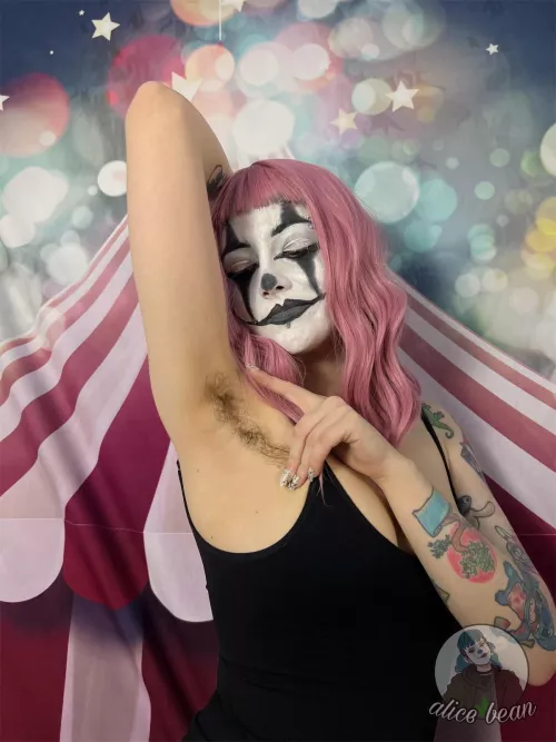 Any hairy clown armpit fans by alicewiththebluehair
