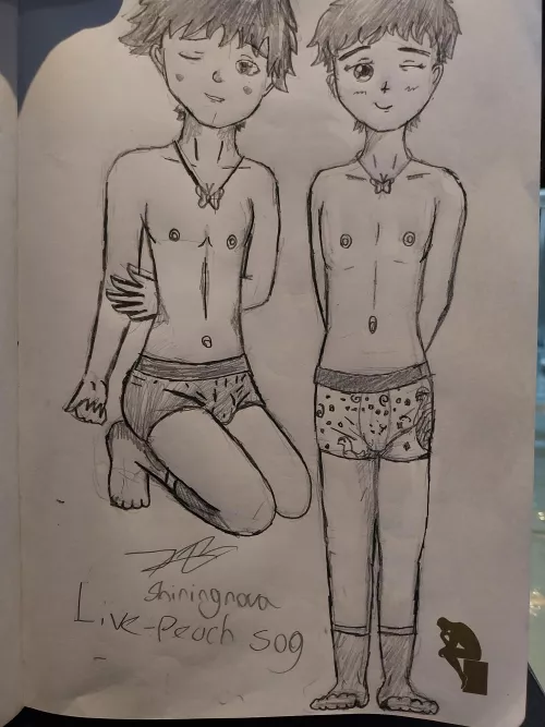 dressed down femboy, Live-Peach 509, art by me/Shiningnova ☺️💫 by No_Sentence_6824