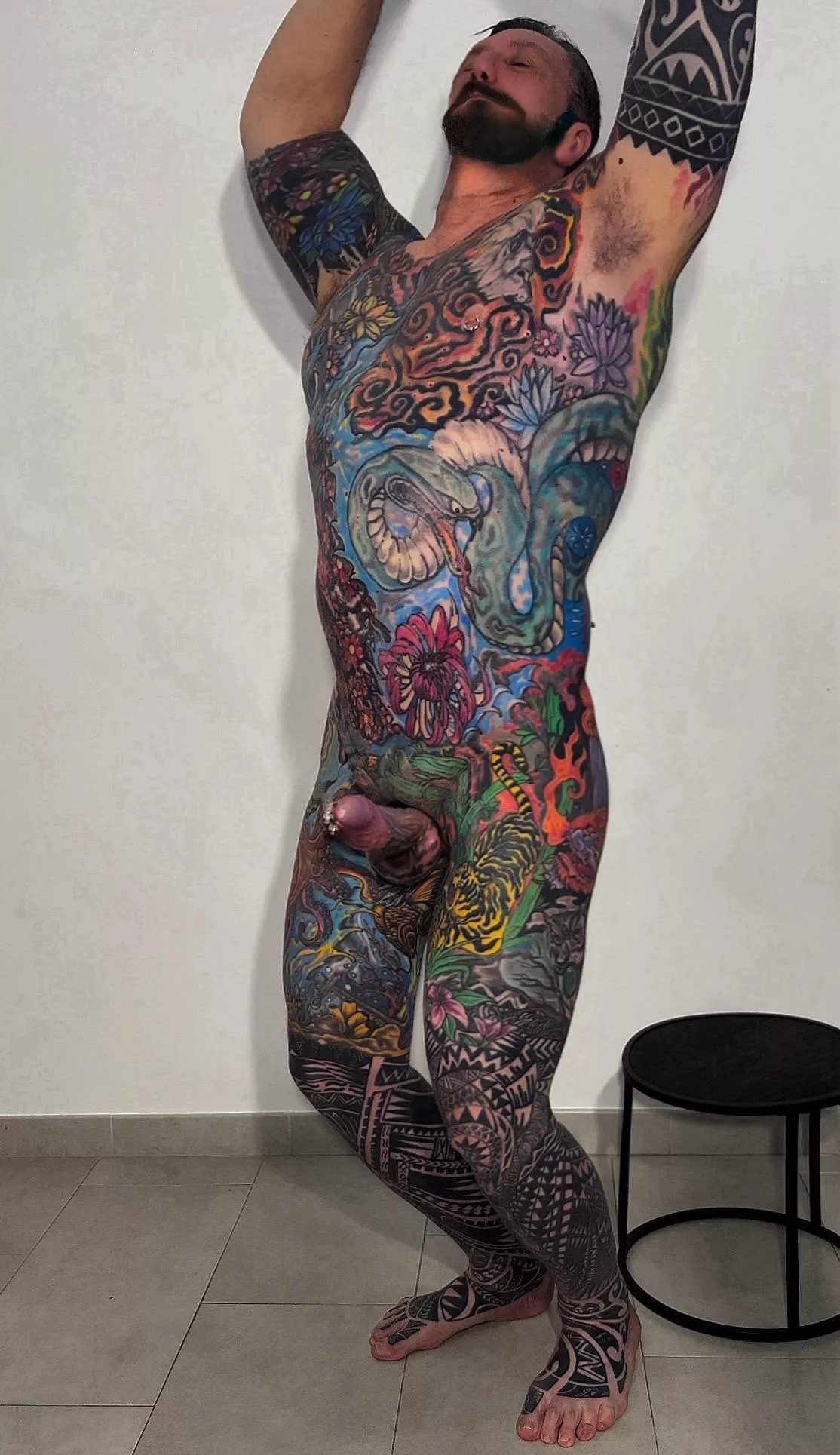 Full body tattoo and pierced penis posted by thinkedjink
