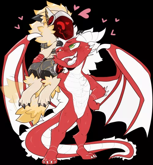 I decided to do a gift for one of my clients X3 proto and dragon ship! (Art by me) by Marychic3908