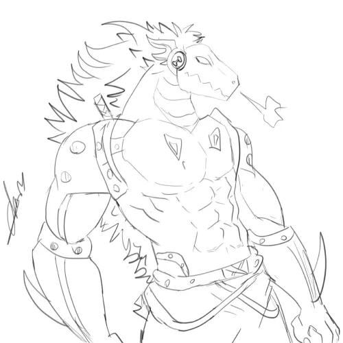 Just a Furry sketch by licedrawii