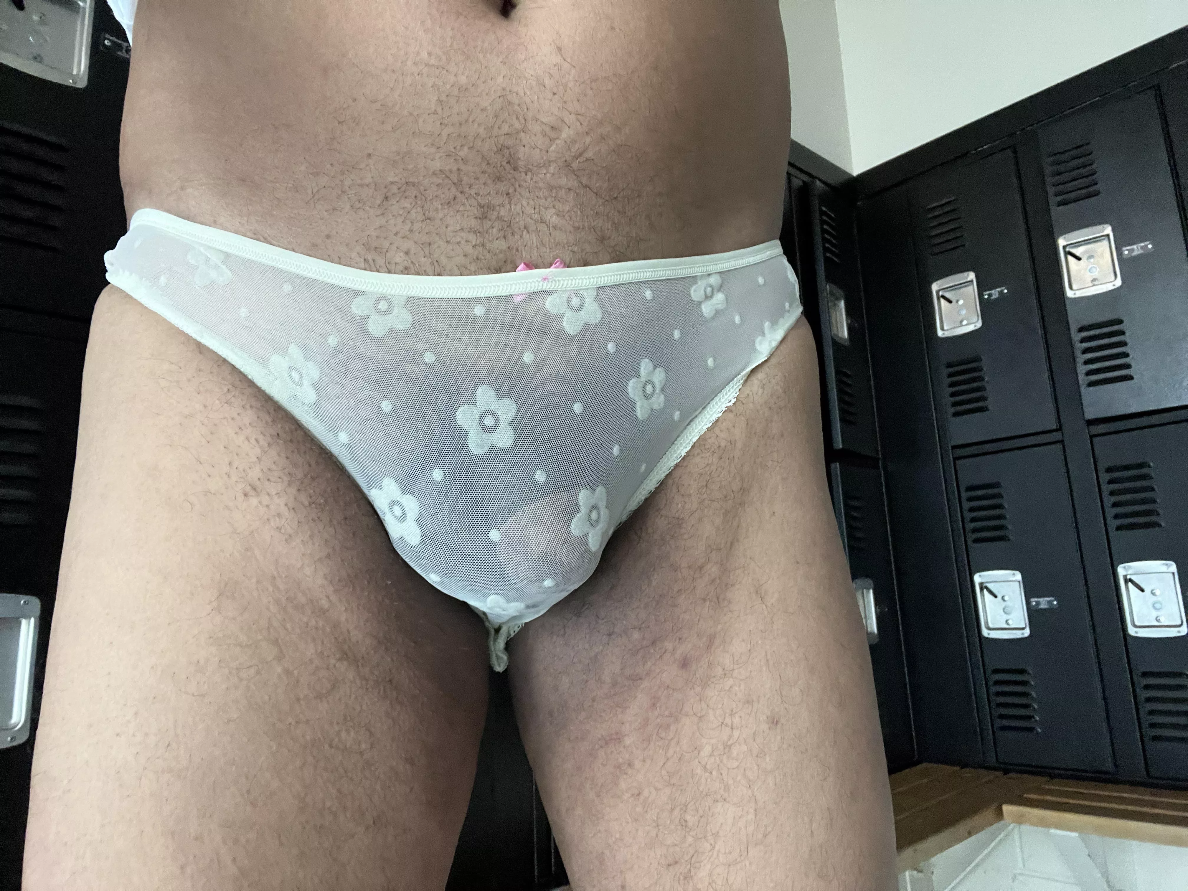 My panties at the gym. Got caught today by another guy. posted by Krisvilla01