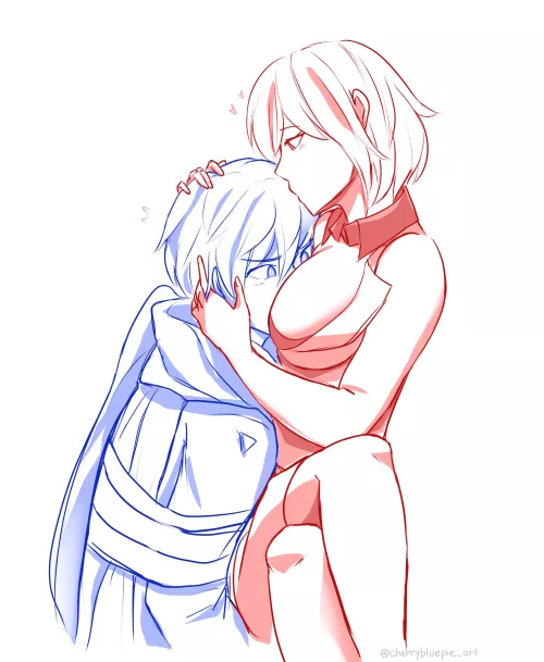 (OC) just snuggling❤️ by wamcherrypie