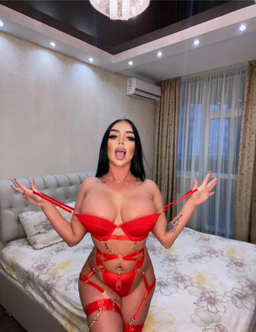 Red sexy swimsuit by Protection_Woozy478