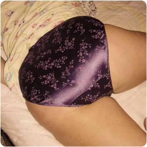 Shiny purple floral by panty_overload