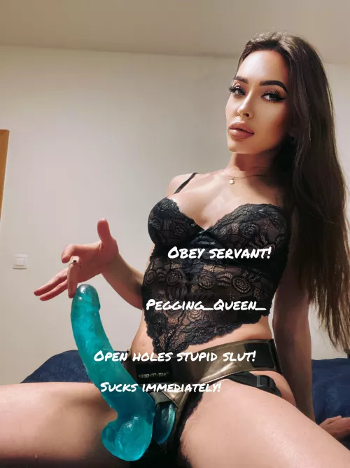 Strap on time for submissive with beautiful Mistress. by pegging_queen_