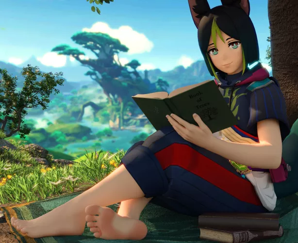 Tighnari Reading (Genshin Impact) [Artist: FinuraArts] by ComaOfSouls