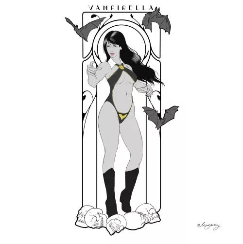 Vampirella. Fan art by me. by Leadjockey