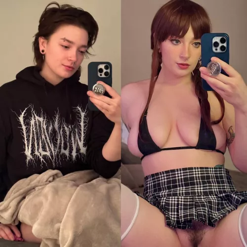 when i’m masc vs when i’m femme 👼🏻 by cutelittlelane