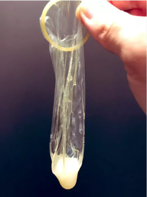 Which one of you Cum sluts want my Cum filled Condom ❓💦 by Damonready