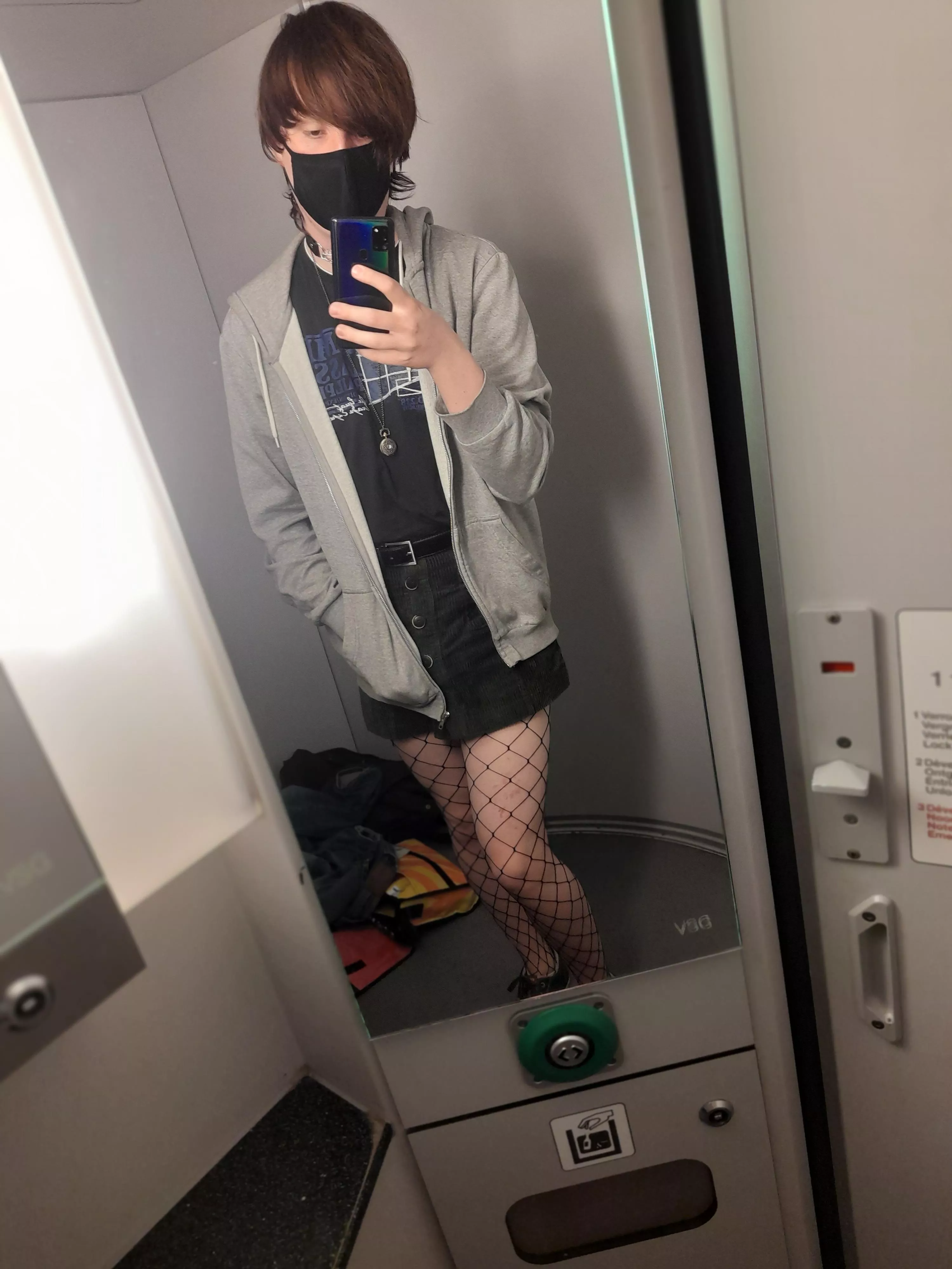 Yes this was taken in a public bathroom, yes I still think I look cute posted by Alternative_Yam_8462