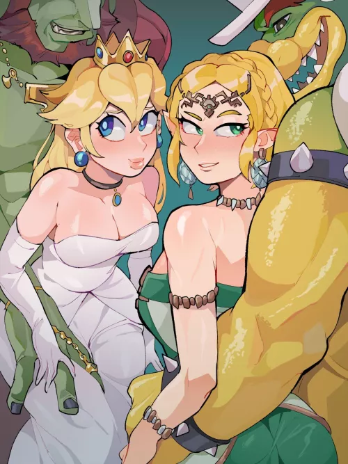 Zelda and Peach Swap by Inner-Razzmatazz602