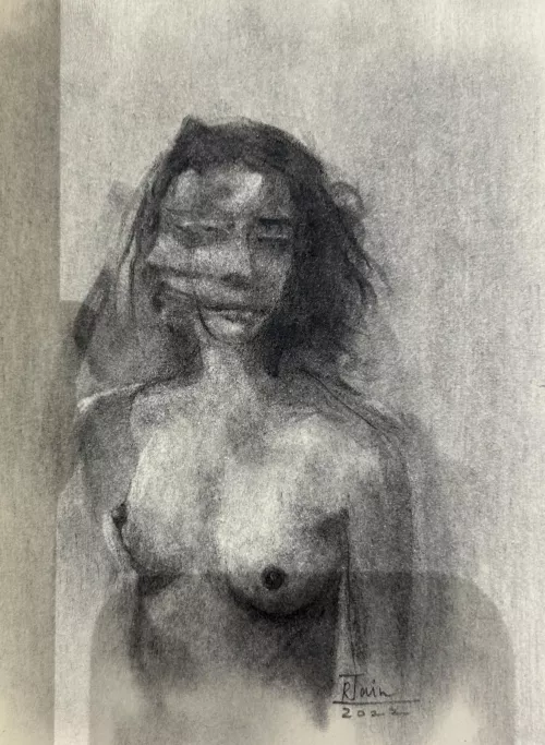 Charcoal On Paper by Ochrepanda