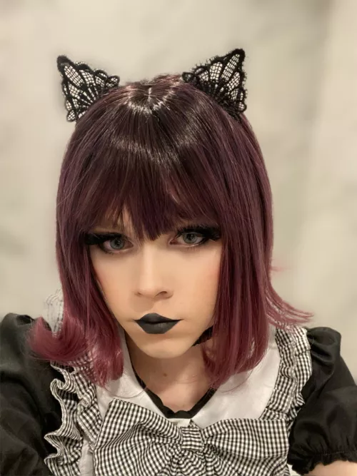 Cute-goth cat boy🖤 by Dry-Apple2493