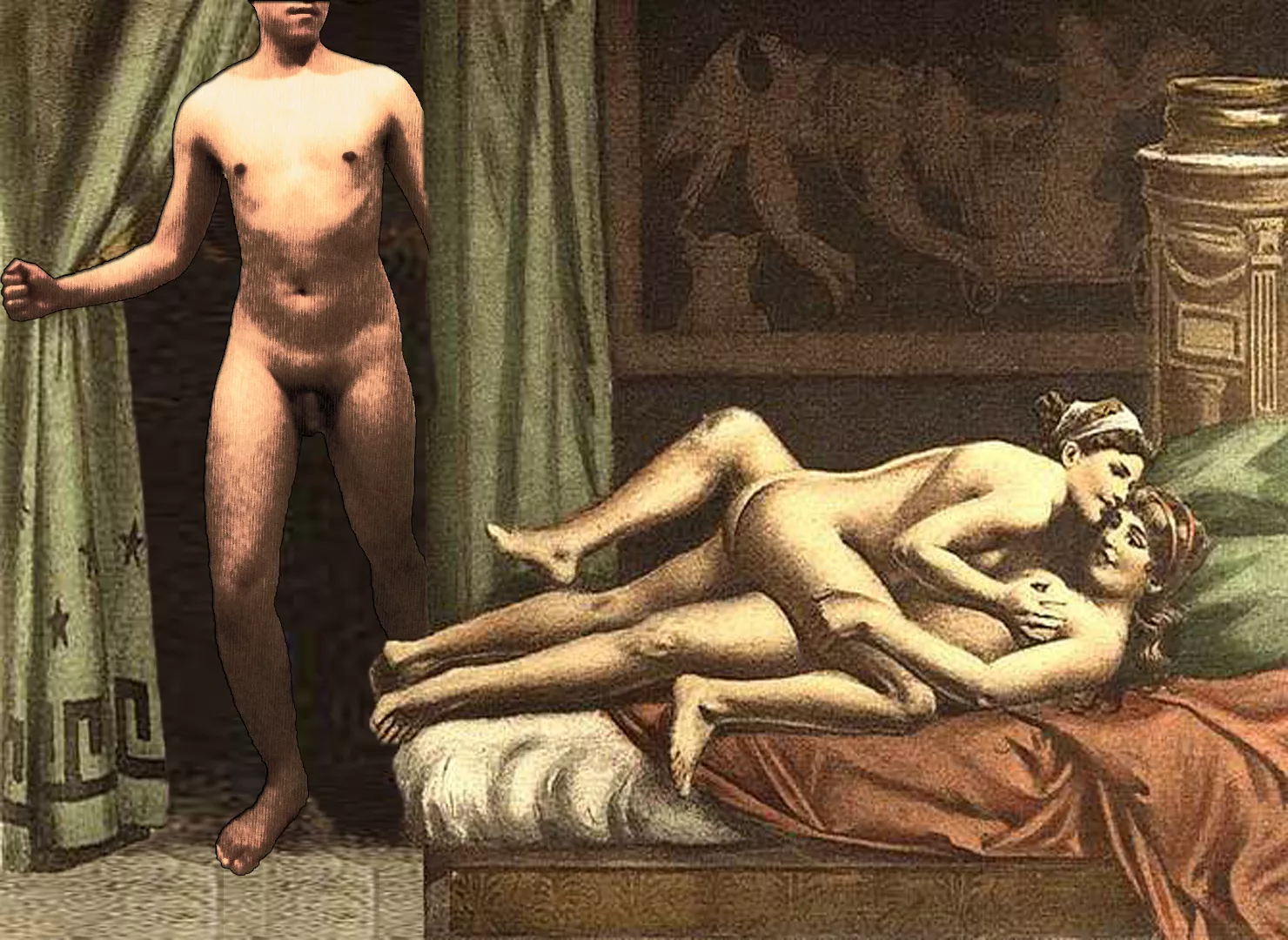 Erotic Encounter [Based on De figuris Veneris, illustrated by Édouard-Henri Avril (1824)] posted by Phantomths