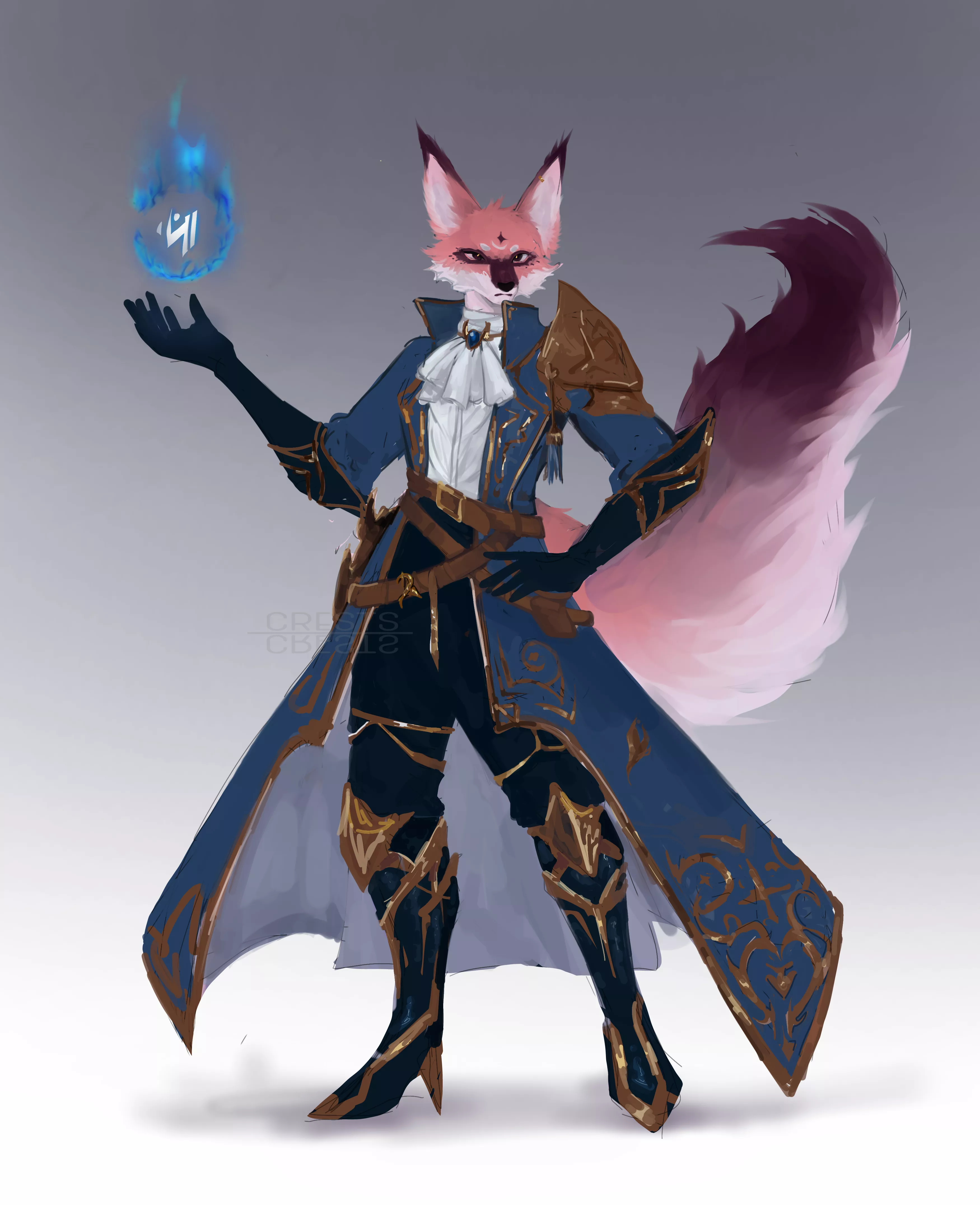 Fox magician posted by Drecrest