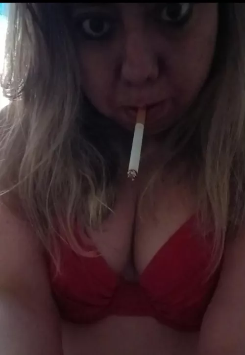 I wanna be a sexy smoker me in my bra by NegotiationFinal1537