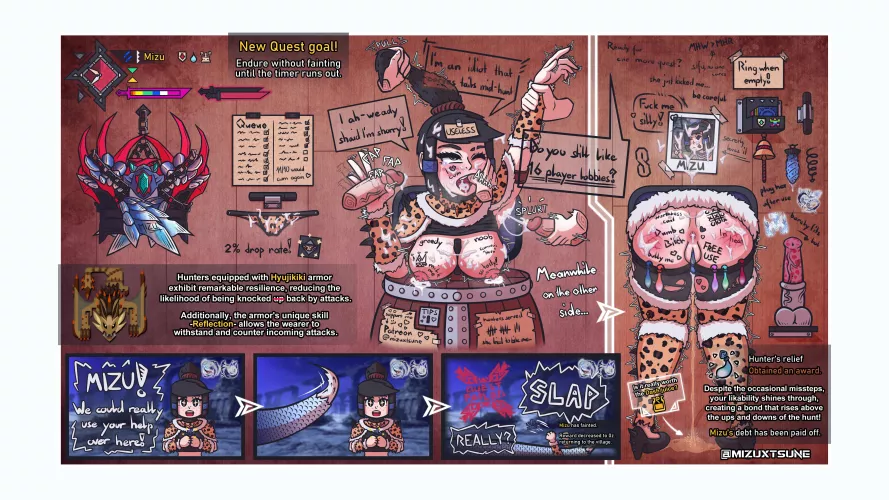 Mizu’s Hunting Diary #6 / [OC] / (artist: mizuxtsune) by Vegetable-Box5691