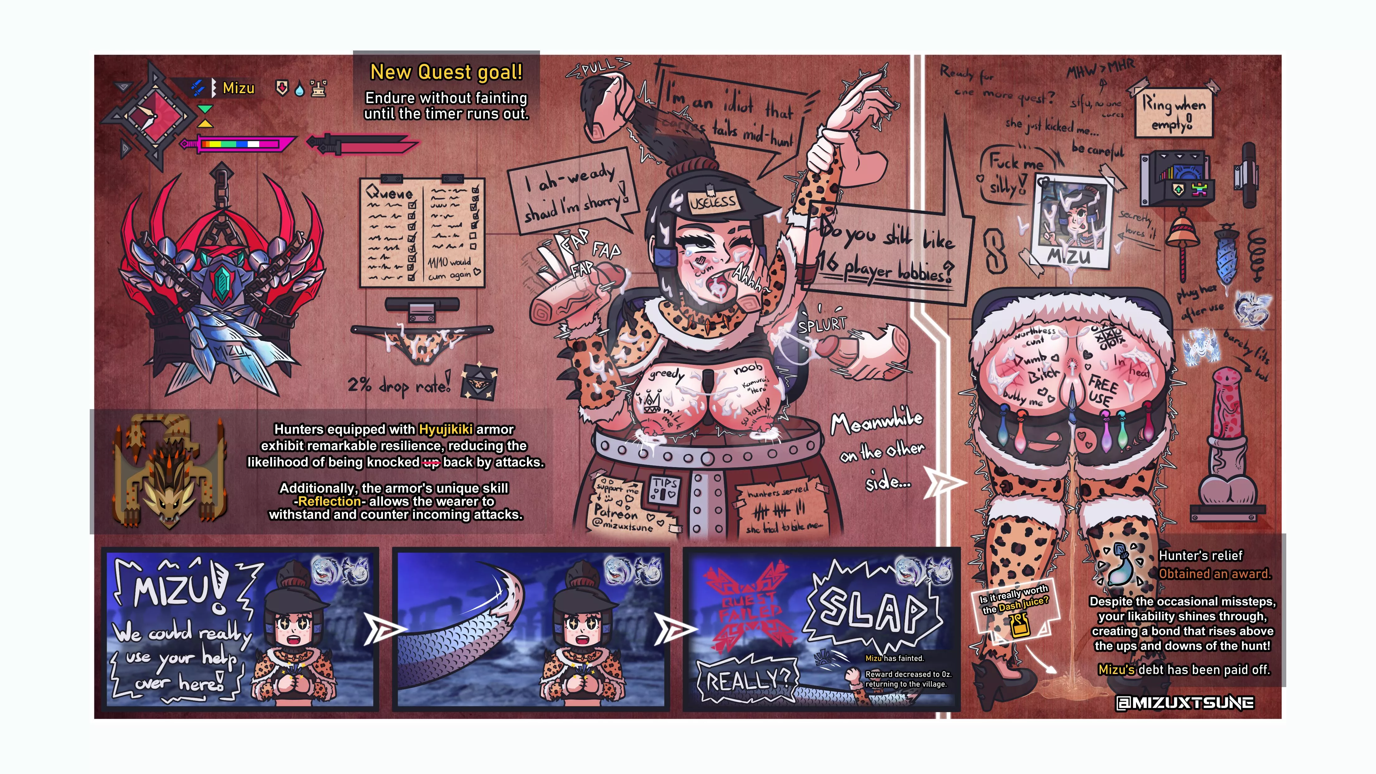 Mizu’s Hunting Diary #6 / [OC] / (artist: mizuxtsune) posted by Vegetable-Box5691